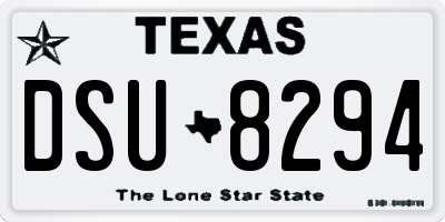 TX license plate DSU8294