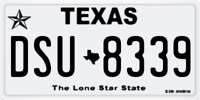 TX license plate DSU8339