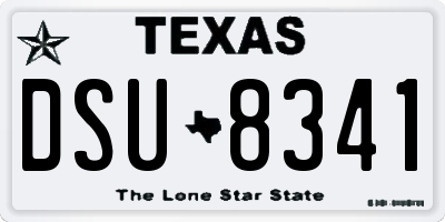 TX license plate DSU8341