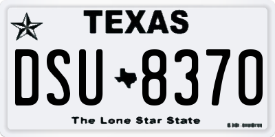 TX license plate DSU8370