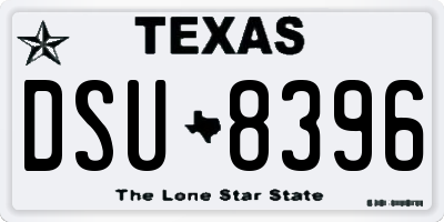 TX license plate DSU8396