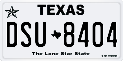 TX license plate DSU8404
