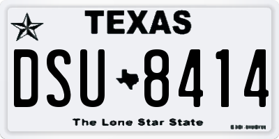 TX license plate DSU8414