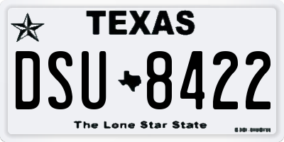 TX license plate DSU8422