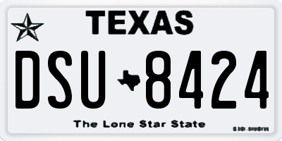 TX license plate DSU8424