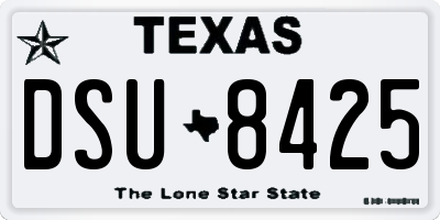 TX license plate DSU8425