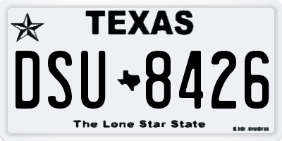 TX license plate DSU8426