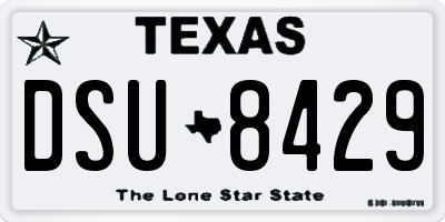 TX license plate DSU8429