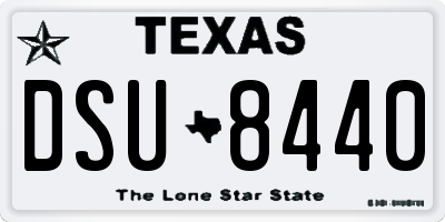 TX license plate DSU8440