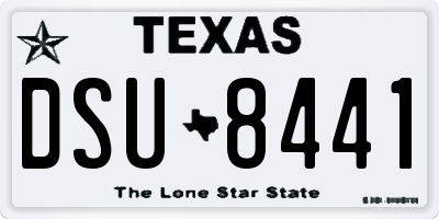 TX license plate DSU8441