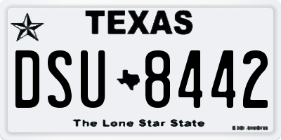 TX license plate DSU8442