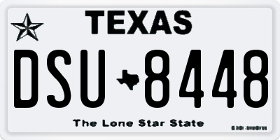 TX license plate DSU8448