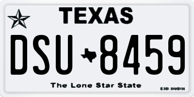 TX license plate DSU8459