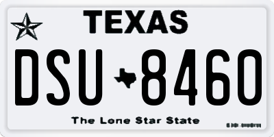 TX license plate DSU8460