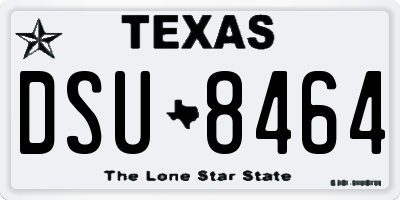 TX license plate DSU8464