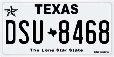 TX license plate DSU8468