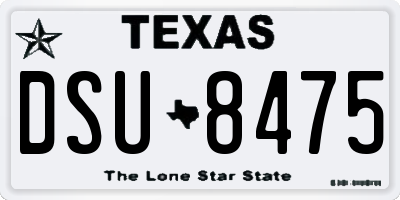 TX license plate DSU8475