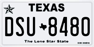 TX license plate DSU8480