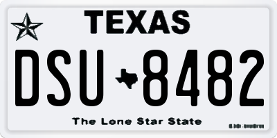 TX license plate DSU8482