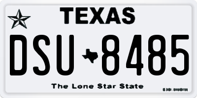TX license plate DSU8485