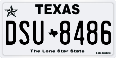 TX license plate DSU8486
