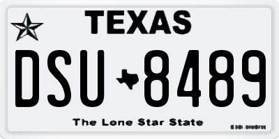 TX license plate DSU8489