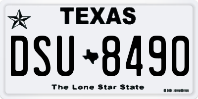 TX license plate DSU8490