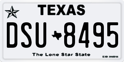 TX license plate DSU8495