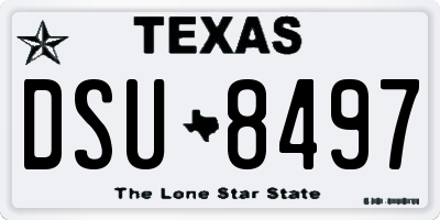 TX license plate DSU8497