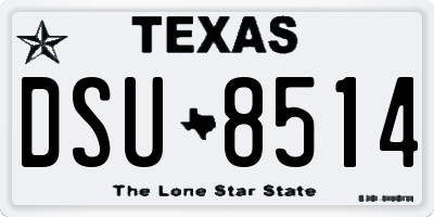 TX license plate DSU8514