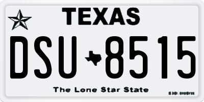 TX license plate DSU8515