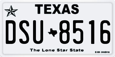 TX license plate DSU8516