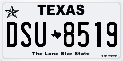 TX license plate DSU8519