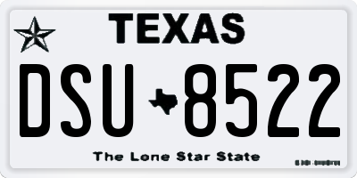 TX license plate DSU8522