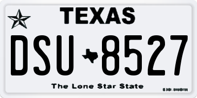 TX license plate DSU8527