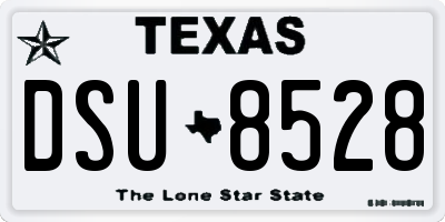 TX license plate DSU8528