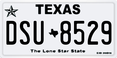 TX license plate DSU8529