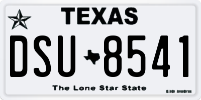 TX license plate DSU8541