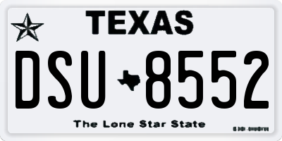 TX license plate DSU8552