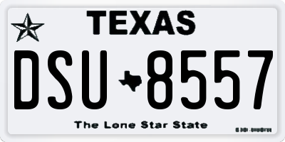 TX license plate DSU8557