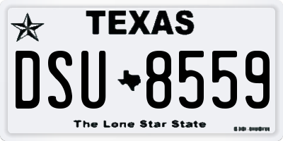TX license plate DSU8559