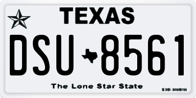 TX license plate DSU8561