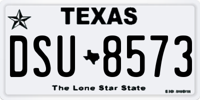 TX license plate DSU8573
