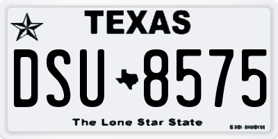 TX license plate DSU8575