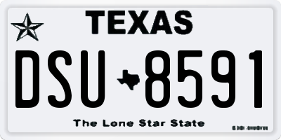 TX license plate DSU8591