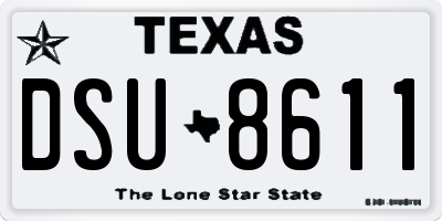 TX license plate DSU8611