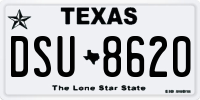 TX license plate DSU8620