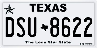 TX license plate DSU8622