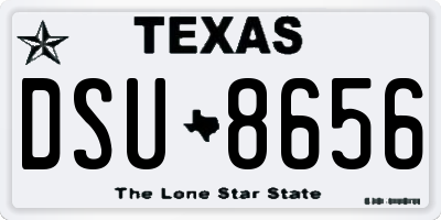 TX license plate DSU8656