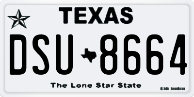 TX license plate DSU8664